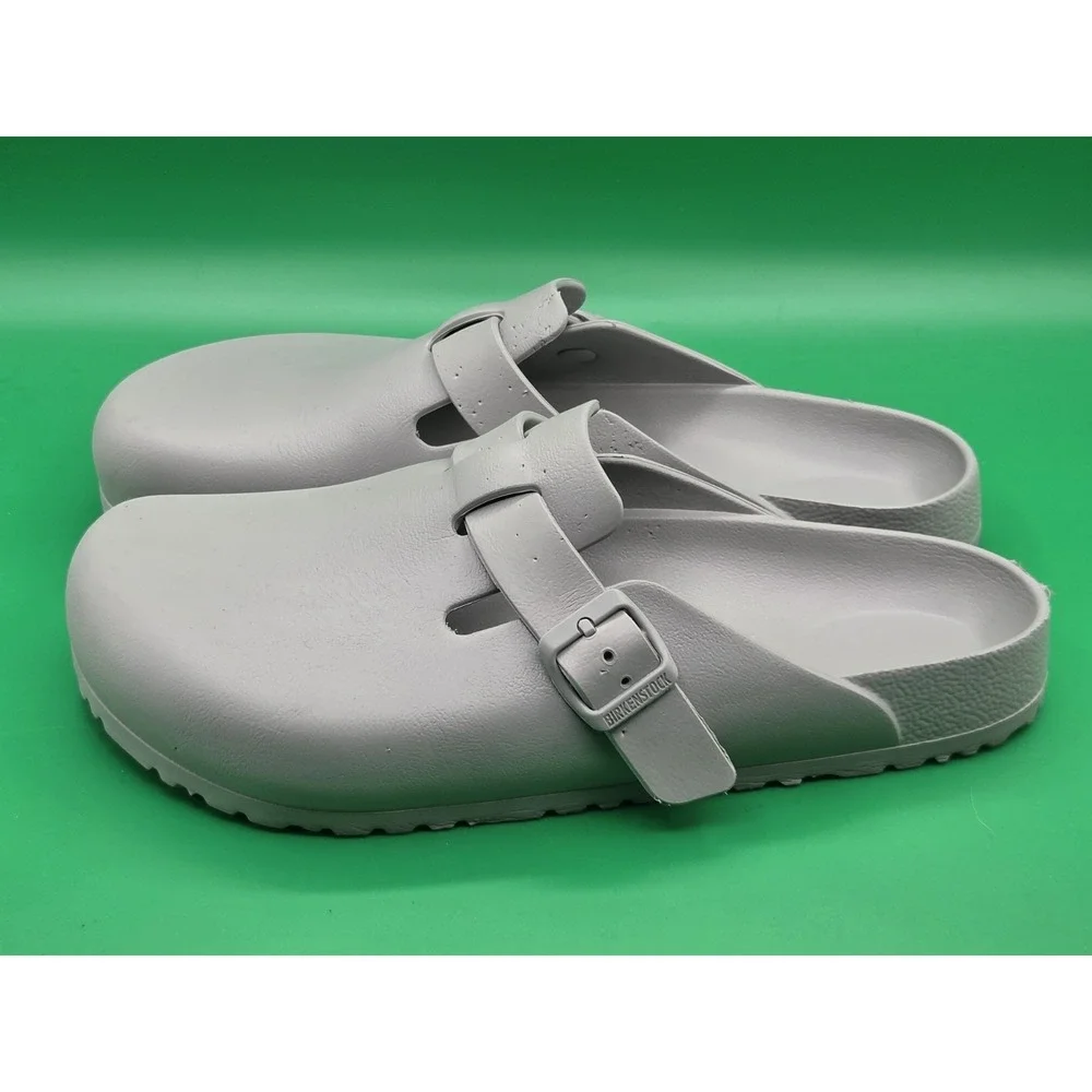 Birkenstock Boston EVA Essentials Mens Clog Size 45 US 12 Stone Cain Gray